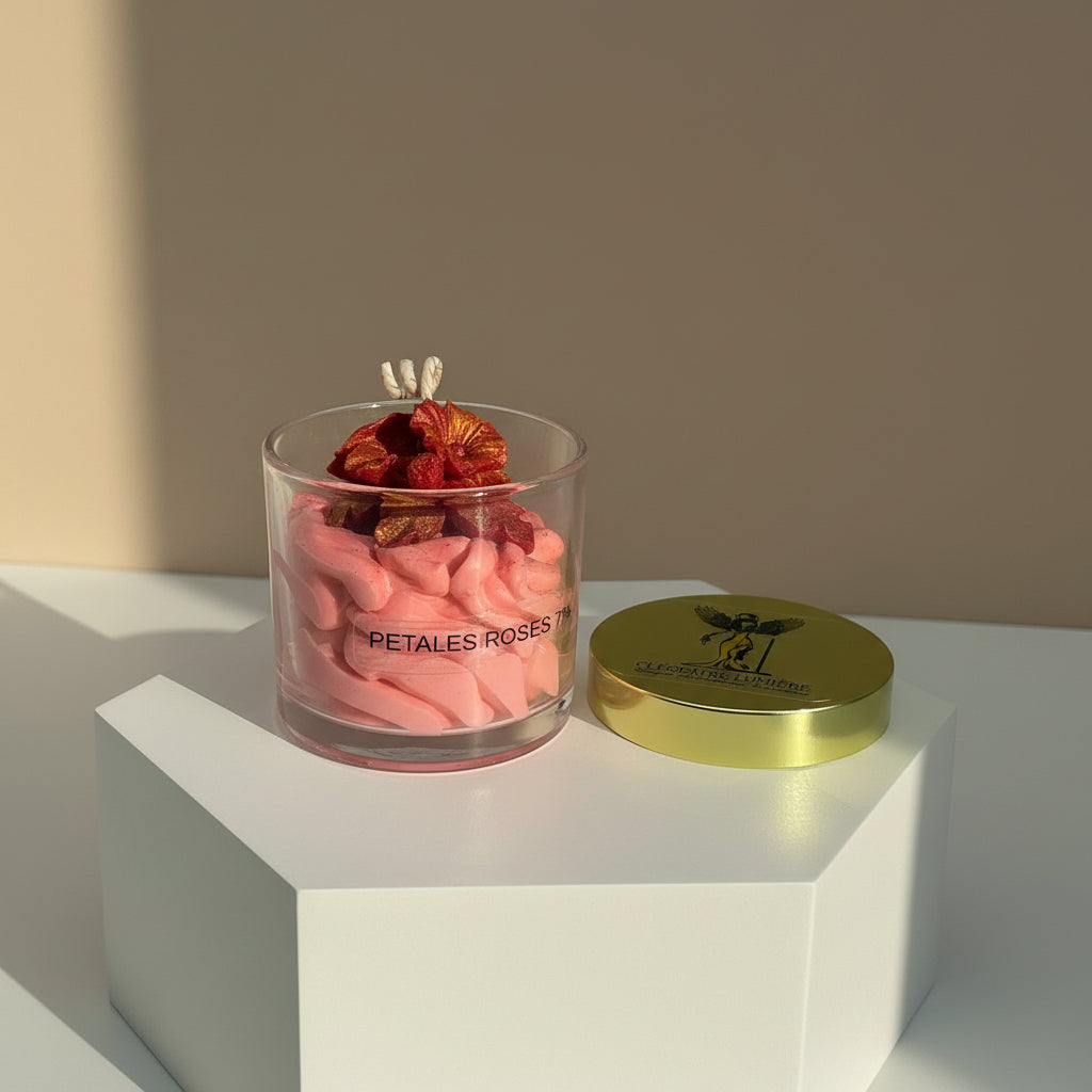 Bougie Pétales Roses
