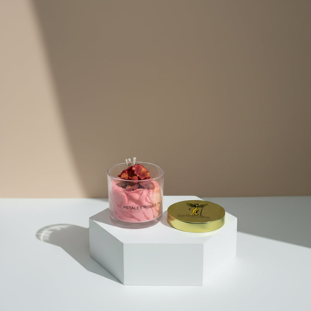 Bougie Pétales Roses