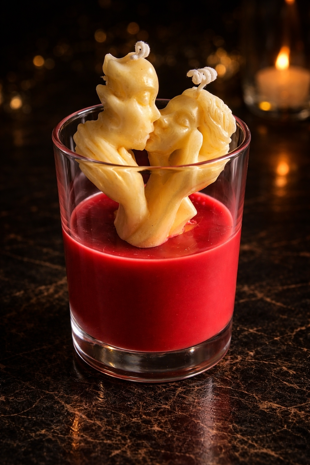 Bougie l’amant dorée 