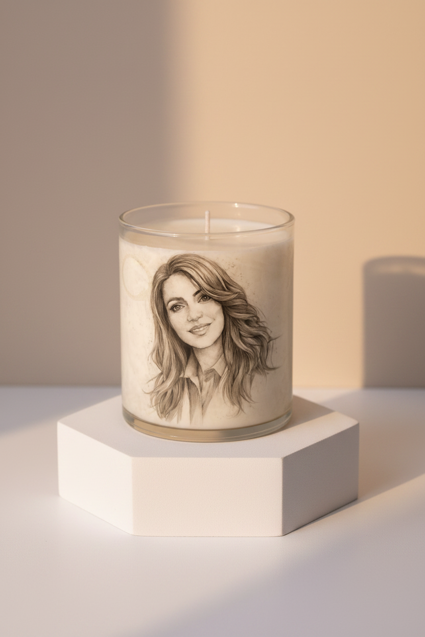 Bougie Personnalisée en cire, Cléopâtre Lumière 