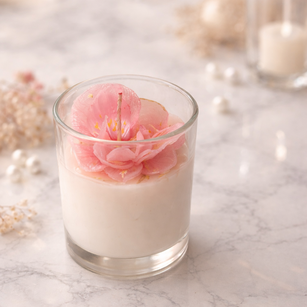 Bougie Orchidée Rose Royale – Édition Prestige 300