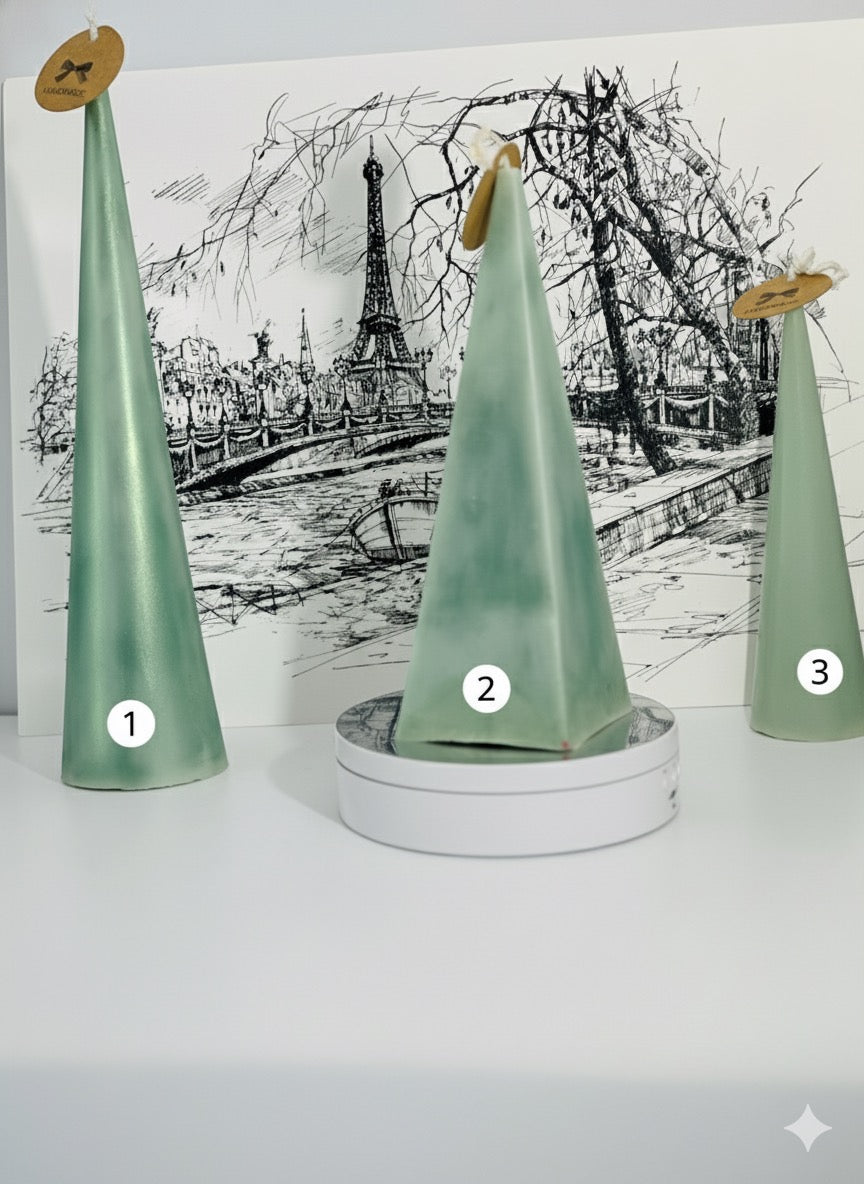 Trois Pyramide de Sérénité Verte